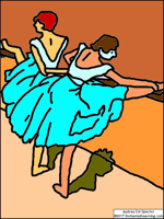 Search result: '"Dancers at the Barre" Coloring Page'
