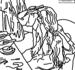 Search result: '"Woman Brushing Her Hair" Coloring Page'