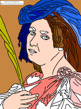 Search result: '"Self-Portrait as a Female Martyr" Gentileschi Coloring Page'