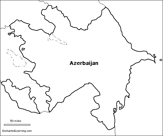 outline map Azerbaijan