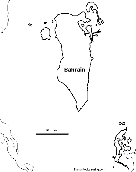 outline map Bahrain