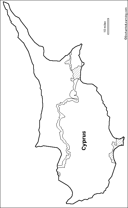 outline map Cyprus