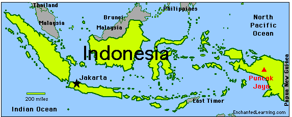 Area around Indonesia