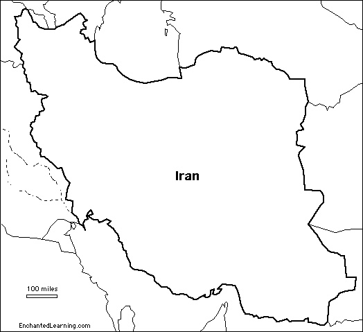 outline map Iran