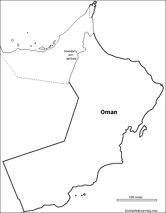 outline map Oman