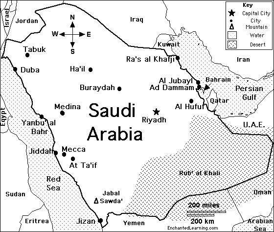 Area near Saudi Arabia