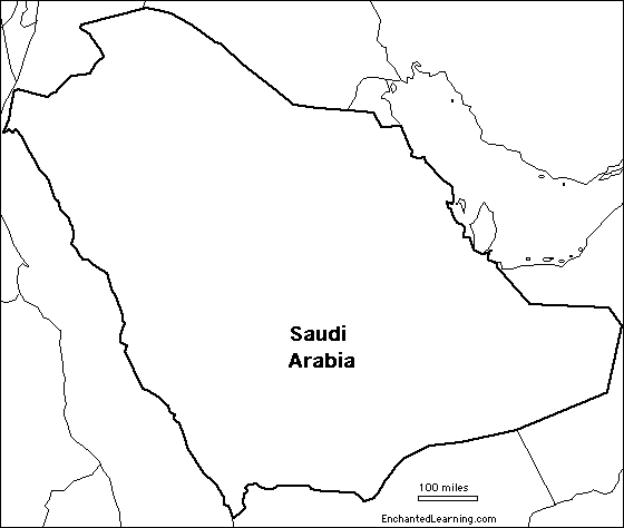 Search result: 'Outline Map Saudi Arabia'