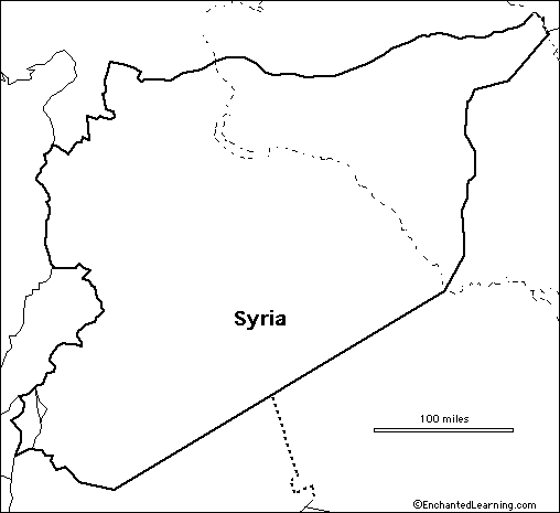 Outline Map Research Activity 1 Syria EnchantedLearning