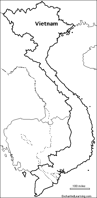 outline map Vietnam