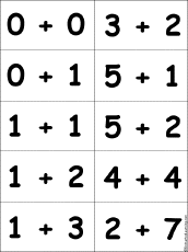 Search result: 'Flashcards: Addition Problems with One-Digit Sums - #2'