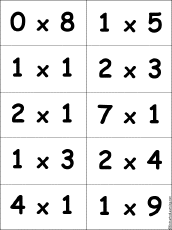 Search result: 'Flashcards: Multiplication Problems with One-Digit Products - #2'