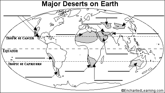 Desert map to label