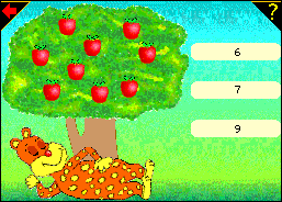 A picture of the Apple Game in BUSY LITTLE BRAINS.