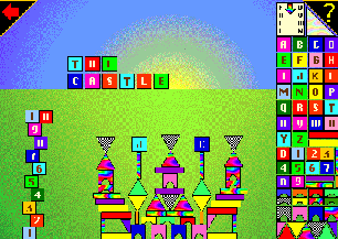 A picture of the Building Blocks game screen in BUSY LITTLE BRAINS.