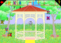 A picture of the Butterfly-Catching game screen in BUSY LITTLE BRAINS.