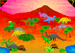 A picture of the Dinosaur-hatching game screen in BUSY LITTLE BRAINS.