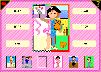 A picture of the Girl-Unscrambling game screen from BUSY LITTLE BRAINS.