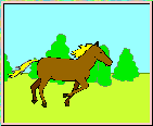 A picture of the Horse Connect-the Dots game screen in BUSY LITTLE BRAINS.