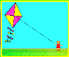 A picture of the Kite Connect-the Dots game screen in BUSY LITTLE BRAINS.