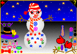 A picture of the Snowman Design screen in BUSY LITTLE BRAINS.