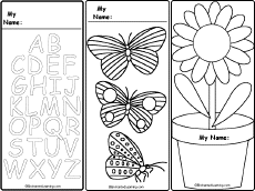 Search result: 'ABC's, Butterflies, Daisy Simple Bookmarks Printout: Graphic Organizers'