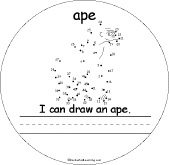 Search result: 'A Words Connect-the-Dots Early Reader Book: Ape Page'