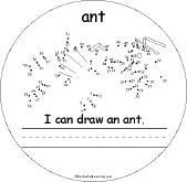 Search result: 'A Words Connect-the-Dots Early Reader Book: Ant Page'