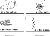 W, X - Y, Z