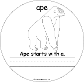 Search result: 'A Words Early Reader Book: Ape Page'