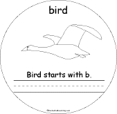 Search result: 'B Words Early Reader Book: Bird Page'