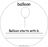 Search result: 'B Words Early Reader Book: Balloon Page'