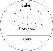 Search result: 'C Words Connect-the-Dots Early Reader Book: Cake Page'