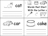 Search result: 'Words that Start With the Letter C Book, A Printable Book'