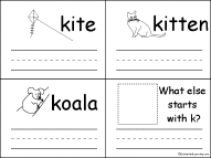 Search result: 'Words that Start With the Letter K Early Reader Book: Page 2'