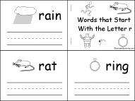 Search result: 'Words that Start With the Letter R Early Reader Book: Page 1'