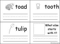 Search result: 'Words that Start With the Letter T Early Reader Book: Page 2'