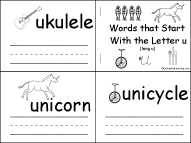 Search result: 'Words that Start With the Letter U (long u) Book, A Printable Book'