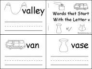 Search result: 'Words that Start With the Letter V Book, A Printable Book'