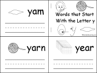 Search result: 'Words that Start With the Letter Y Book, A Printable Book'