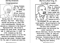 Search result: 'African Americans Book, A Printable Book: Shirley Chisolm, Martin Luther King, Jr.'