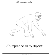 Search result: 'African Animals, A Printable Book: Chimp Page'