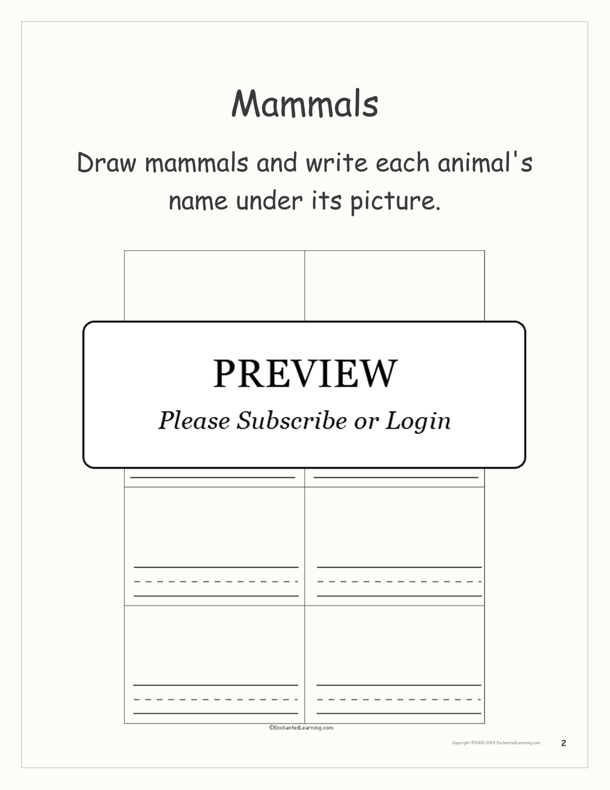 Animal Groups: A Printable Book interactive printout page 2