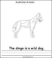 Search result: 'Australian Animals, A Printable Book: Dingo Page'