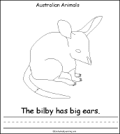 Search result: 'Australian Animals, A Printable Book: Bilby Page'