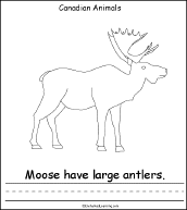 Search result: 'Canadian Animals, A Printable Book: Moose Page'