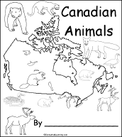 Search result: 'Canadian Animals, A Printable Book: Cover Page'