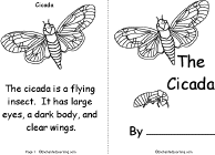 Search result: 'Cicada Book, A Printable Book: Cover, Intro'