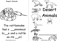 Search result: 'Desert Animals Book, A Printable Book: Cover, Rattlesnake'