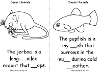 Search result: 'Desert Animals Book, A Printable Book: Jerboa, Pupfish'