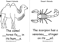 Search result: 'Desert Animals Book, A Printable Book: Camel, Scorpion'